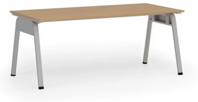 Kancelársky stôl PRIMO GAMMA, 1800 x 900 mm, sivá podnož, buk