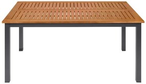 Livarno home Hliníkový záhradný stôl Valencia, hnedý/čierny + Záhradná stolička Valencia, 6 kusov  (800008289)