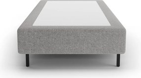 Sivá čalúnená jednolôžková posteľ bez čela 90x200 cm Whale – Micadoni