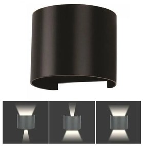 LED Vonkajšie nástenné svietidlo LED/6W/230V 3000K IP65 čierna