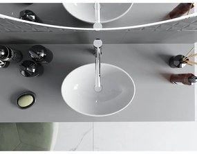 Mexen Elza, umývadlo na dosku 40x34 cm, biela lesklá, 21014000