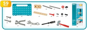 Brio Builder - pracovný stôl s náradím - 59 ks
