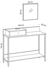 Dekoratívny stôl Jan Sapphire Oak