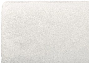 Posteľ s buklé čalúnením 160 x 200 cm krémová biela CORIO Beliani