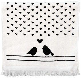 Kuchynský froté uterák s vtáčikmi Love Birds - 40*66 cm