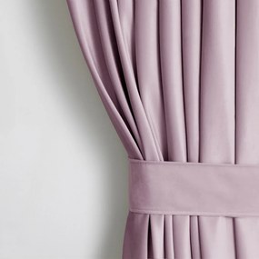 Záves AmeliaHome Velvet s priechodkami 140x270 cm ružový