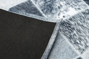 Koberec PATCHWORK 21716 sivý - imitácia kože krava
