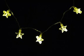 Vianočná svetelná reťaz - hviezdy, teple biela