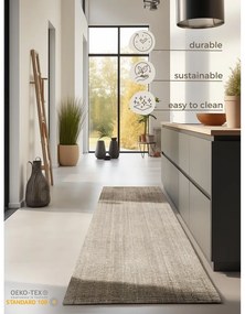Krémovobiely jutový behúň 80x200 cm Bouclé – Hanse Home