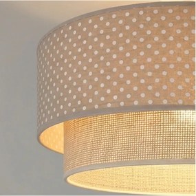 Brilagi-LED Prisadený luster BOHO BOBO 1xE27/60W/230V priemer 40 cm bodky béžová/krémová.