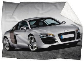 Deka Strieborné audi  (Rozmer: 150 x 120 cm, Podšitie baránkom: ÁNO)