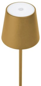 LED Stmievateľná vonkajšia stolná lampa LED/4W/4000 mAh 3000/4000/5500K IP44 zlatá