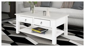 Biely konferenčný stolík z borovicového dreva Støraa Inda