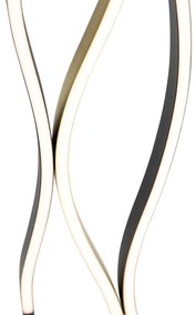 Design vloerlamp zwart met goud incl. LED dimbaar - Blaze