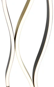 Design vloerlamp zwart met goud incl. LED dimbaar - Blaze