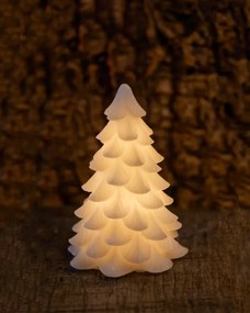 SIRIUS Led svíčka - stromeček, bílý, 16 cm