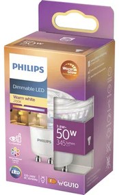 LED žiarovka Philips GU10 3,8W/50W 345lm 2200, 2700K