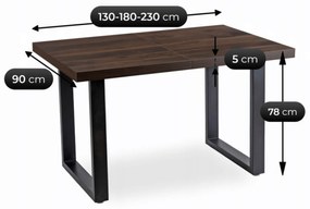 PROXIMA.store - Rozkladací jedálenský stôl THOMAS FARBA: orech