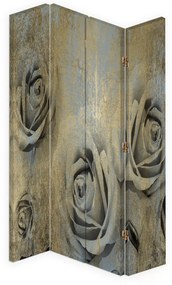 Gario Paraván Vintage ruže Rozmery: 145 x 170 cm, Prevedenie: Otočný paraván 360°
