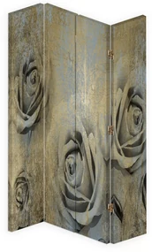 Gario Paraván Vintage ruže Rozmery: 145 x 170 cm, Prevedenie: Otočný paraván 360°