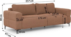 POHOVKA FLEUR 3 MIESTNÁ TEHLOVÁ 217 cm