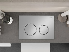 Mexen Fenix Air 07 XS, pneumatické dvojité tlačidlo na splachovanie, chróm matný, 6A0702