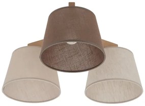 Brilagi - Prisadené stropné svietidlo LATTE SABIA 3xE27/15W/230V borovica/mix