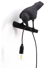 Nástenné LED svetlo Bird Lamp pohľad vľavo čierna