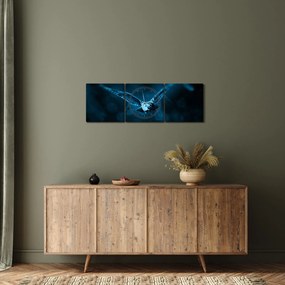 Obraz letiacej sovy (s hodinami) (90x30 cm)