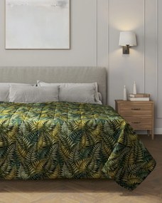 Prehoz  s pozdĺžným prešívaním farba produktu zelená látka zapletaná, vzorované