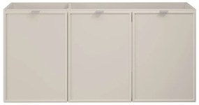 Závěsná skříňka Bella Cashmere s deskou 140 cm kašmírová/dub artisan