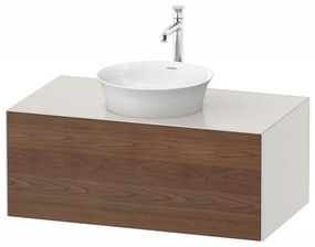 DURAVIT White Tulip závesná skrinka pod umývadlo na dosku, 1 zásuvka, 1000 x 550 x 408 mm, americký orech masív/nordická biela matná, WT497607739