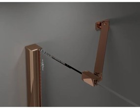 Mexen Velar Duo, posuvné dvere do otvoru 160x200 cm, 8mm číre sklo, ružové zlato, 871-160-000-02-60