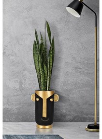 Vysoká váza z polyresínu v čierno-zlatej farbe 40 cm Tribal – Mauro Ferretti