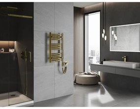 Mexen Ares, elektrické vykurovacie teleso 700 x 400 mm, 300 W, zlatá lesklá, W102-0700-400-2300-50