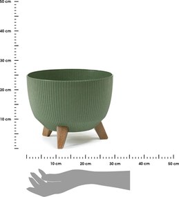 Květináč ROSA LINEA Eco Wood 29,2x18,3 cm zelený