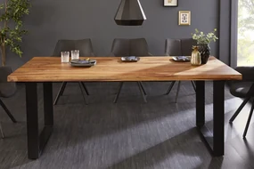 Dizajnový jedálenský stôl z masívu Iron Craft Sheesham 160cm 45mm