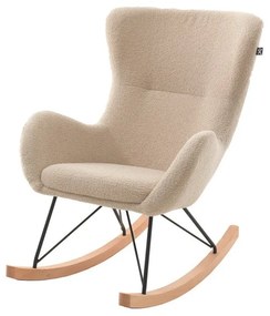 Béžové hojdacie detské kresielko z textílie buklé Rocky – Vipack