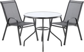 CH Súprava záhradného nábytku Ronny - čierna