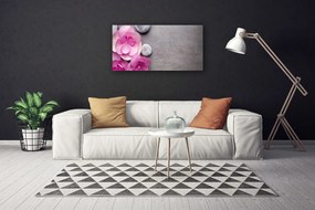 Obraz Canvas Kvety kamene zen kúpele 125x50 cm