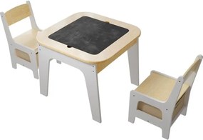 Detský stôl a stoličky s úložným priestorom a doskou