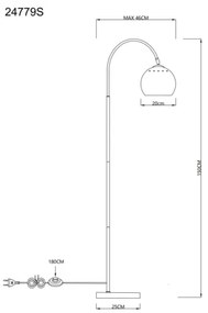 Globo 24779S - Stojacia lampa BENNO 1xE27/60W/230V béžová