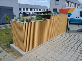 DESIGN FACTORY - Cyklobox de Luxe 3 – 4 bicykle s veľkým úložiskom, farba natur, (1,1 x 4,3 m), CYKL3-4VELK