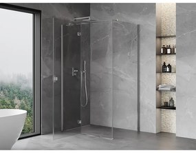 Mexen, Mexen Mist H T sklápací sprchový kút ľavý 95 x 70 cm, priehľadný, chróm - 8A5T-095-070-01-00-L