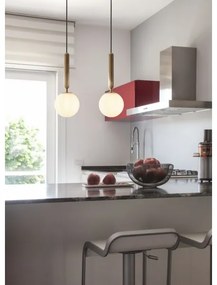 Redo 01-3130 - Luster na lanku HAIKU 1xE14/28W/230V pr. 15 cm mosadz