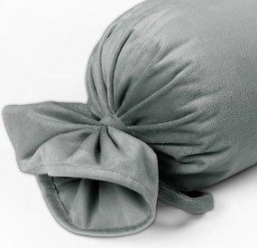 Biante Zamatový vankúš valec bonbon Velvet Prémium SVP-046 Svetlo sivý 15x40 cm