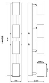 Globo 57909-4 - Bodové svietidlo KAYDEN 4xGU10/25W/230V čierna
