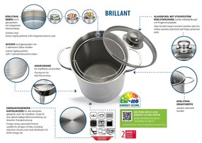 Elo 22616 Basic Hrniec na špargľu nehrdz. Brillant 16 cm, 4 l