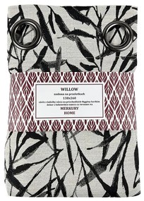 Záves Willow čierna na priechodkách 138x260
