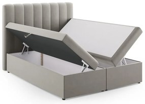 Sivá boxspring posteľ s úložným priestorom 160x200 cm Gina – Milo Casa
